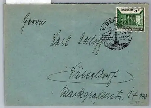 Deutsches Reich 743 auf Brief Sonderstempel Berlin #NX554