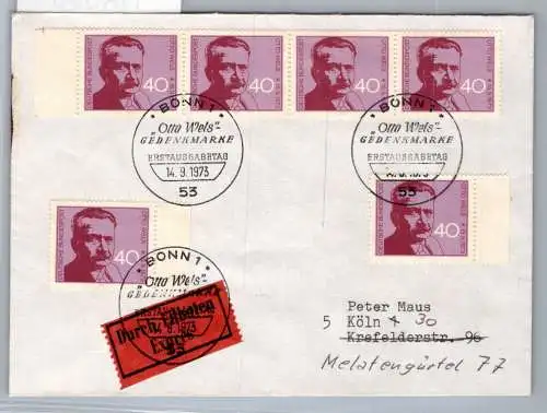 BRD Bund 780 als Ersttagsbrief Eilbote Express #NX599