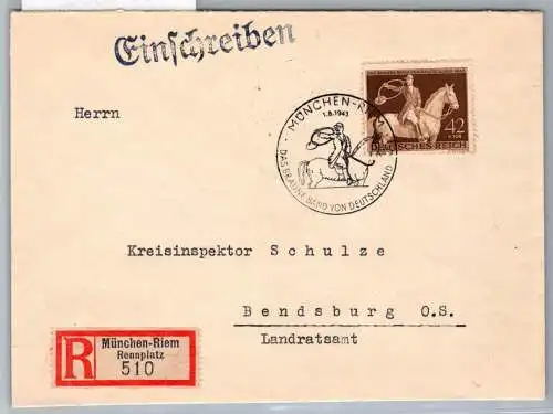 Deutsches Reich 854 auf Brief Sonderstempel München #NX552