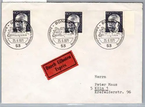 BRD Bund 689 als Ersttagsbrief Eilbote Express #NX566