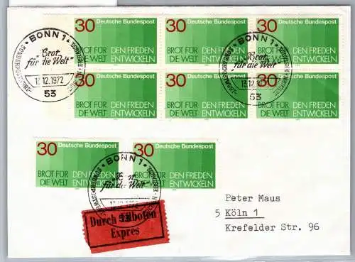 BRD Bund 751 als Ersttagsbrief Eilbote Express #NX583