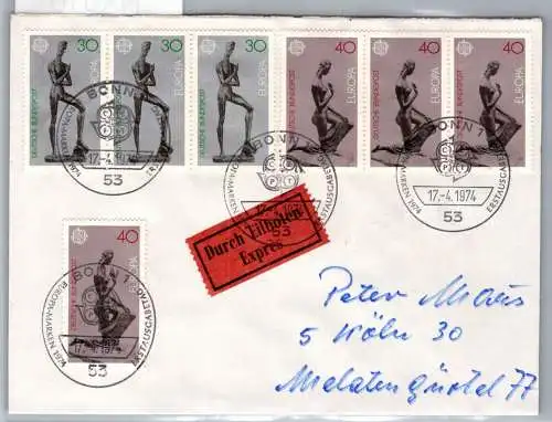 BRD Bund 804-805 als Ersttagsbrief Eilbote Express #NX610