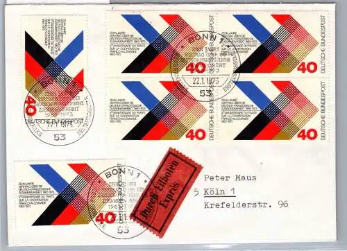 BRD Bund 753 als Ersttagsbrief Eilbote Express #NX586