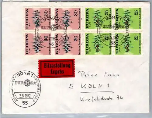 BRD Bund 716-717 als Ersttagsbrief Eilbote Express #NX621