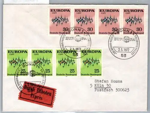 BRD Bund 716-717 als Ersttagsbrief Eilbote Express #NX625