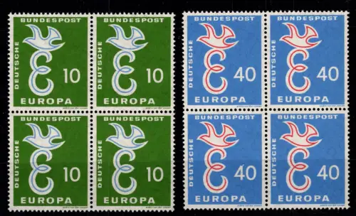 BRD Bund 295-296 postfrisch 4er Block #OA763