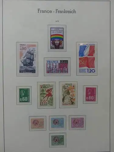 Frankreich 1968-1978 ** besammelt auf Leuchtturm Vordruckseiten #LZ578