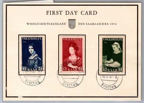 Saarland 376-378 als Ersttagsbrief Maximumkarte #OC712
