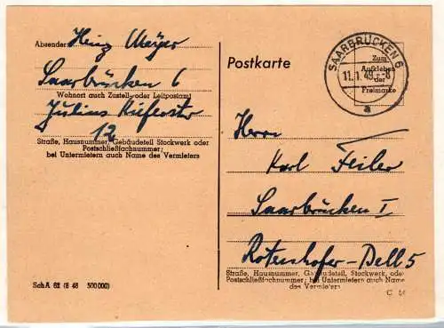 Saarland 262 I-263 II als Ersttagsbrief Attest Hoffmann BPP #OC745