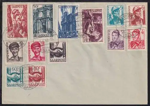Saarland 239-251 als Ersttagsbrief Befund Ney BPP #OC725