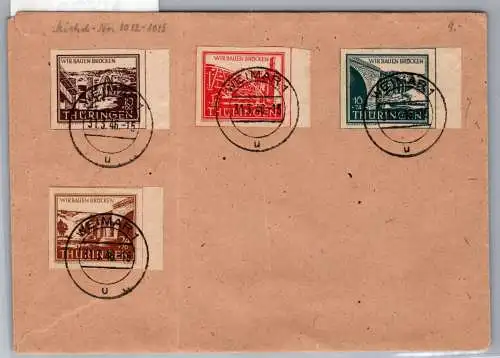 SBZ Thüringen 112-115 y gestempelt Letzttagstempel Weimar #NX732