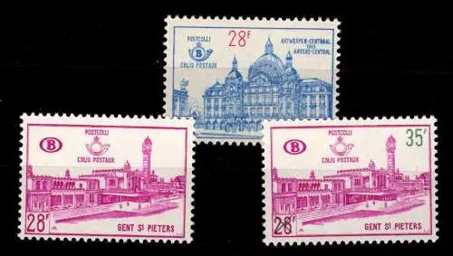 Belgien Postpaketmarken 57, 58, 59 postfrisch #NX712