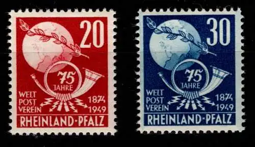 Französische Zone Rheinland Pfalz 51-52 postfrisch #OG245