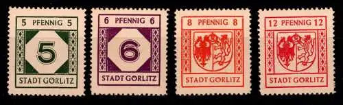 Deutsche Lokalausgaben Görlitz 1-4 postfrisch #OG298