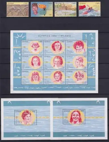 Ghana Block 300-301 + 2372-2384 postfrisch Olympiade 1976 Montreal #OD025