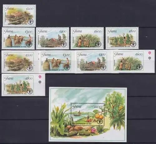 Ghana Block 280 + 2218-2222 A+B postfrisch Landwirtschaft #OD061