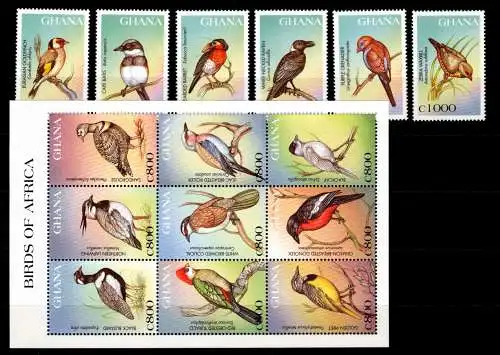 Ghana 2596-2610 postfrisch Vögel #OD105