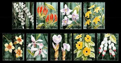 Ghana 2564-2572 postfrisch Blumen #OD104