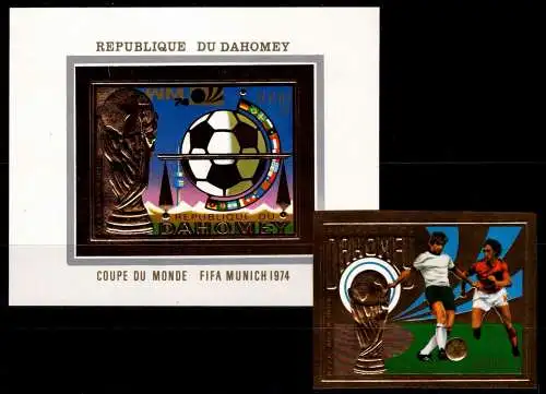 Dahomey Block 37 + 586 B postfrisch Fußball WM 1974 #NV204