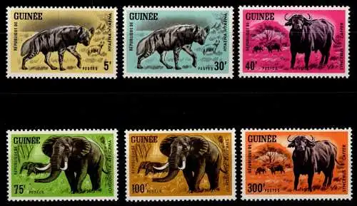 Guinea 247-252 postfrisch afrikanische Fauna #NV260