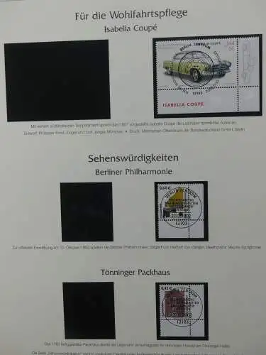 BRD Bund 2002-2003 gestempelt besammelt im Post Vordruck #LZ617