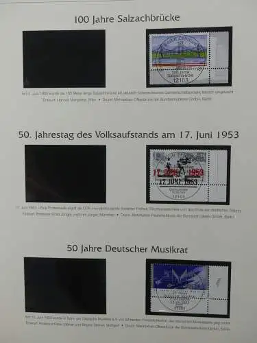 BRD Bund 2002-2003 gestempelt besammelt im Post Vordruck #LZ617