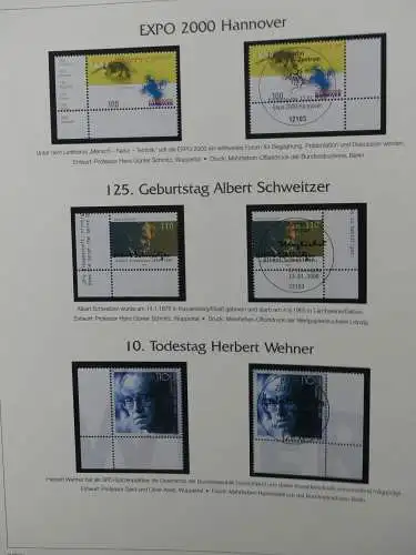 BRD Bund 1999-2001 gestempelt besammelt im Post Vordruck #LZ618