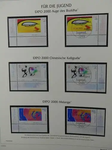 BRD Bund 1999-2001 gestempelt besammelt im Post Vordruck #LZ618