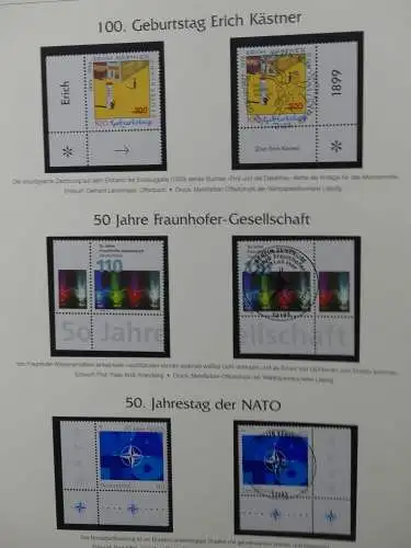 BRD Bund 1999-2001 gestempelt besammelt im Post Vordruck #LZ618