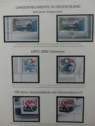 BRD Bund 1999-2001 gestempelt besammelt im Post Vordruck #LZ618