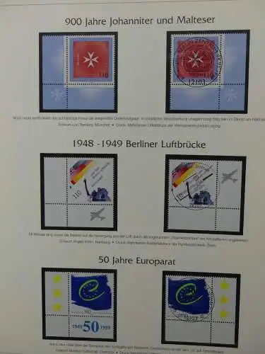 BRD Bund 1999-2001 gestempelt besammelt im Post Vordruck #LZ618