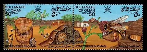 Oman 251-252 postfrisch als Paar, Bienen #NV826