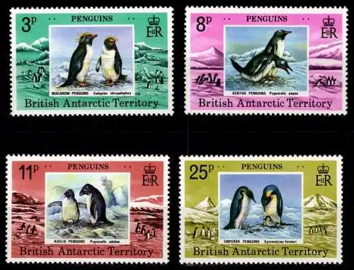 Brit. Antarktis Gebiete 74-77 postfrisch Pinguine #NV866