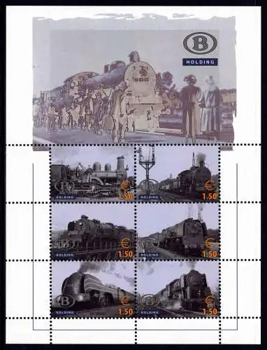 Belgien Eisenbahnpaketmarken TRV Block 9 postfrisch #NV838