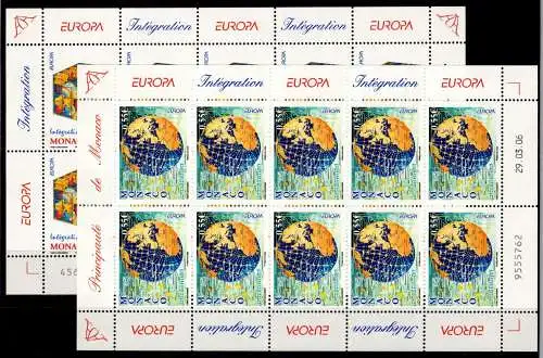 Monaco 2799-2800 postfrisch als Kleinbögen, Cept 2006 #NV565