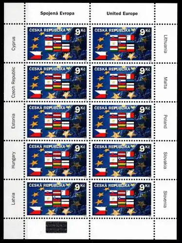 Tschechische Republik 394 postfrisch als Kleinbogen, Mitläufer 2004 #NV548