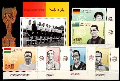 Sharjah Block 42 + 503-508 A postfrisch Fußball #NV945