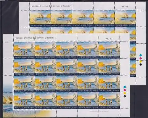 Zypern 1035-1036 postfrisch als Kleinbögen, Cept 2004 #NV582