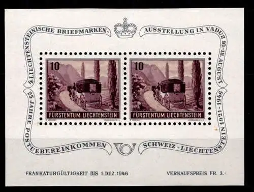 Liechtenstein Block 4 postfrisch #NV956