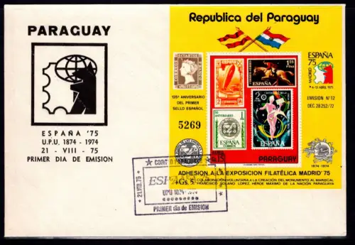 Paraguay Block 245 postfrisch als FDC #NV937