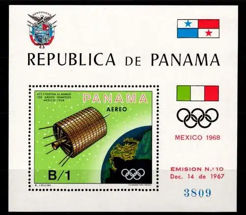 Panama Block 105 postfrisch Olympiade Mexiko 1968 #NV964