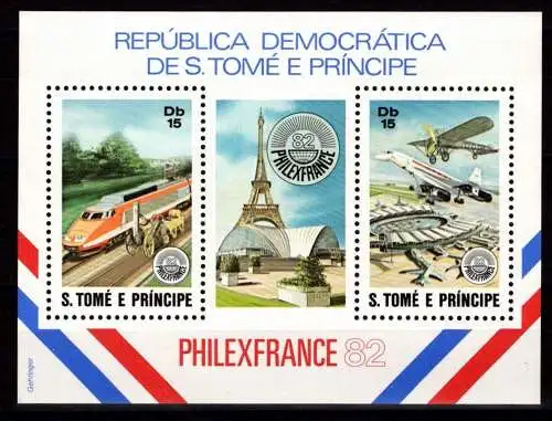 Sao Tome e Principe Block 90 A postfrisch Lokomotive #NN754