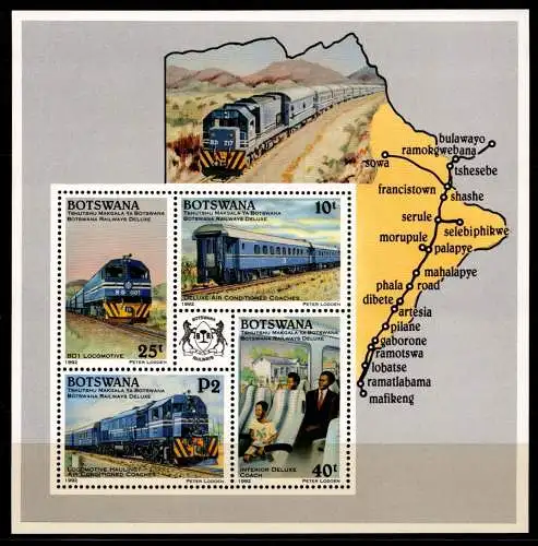 Botswana Block 24 postfrisch Lokomotive #NN761