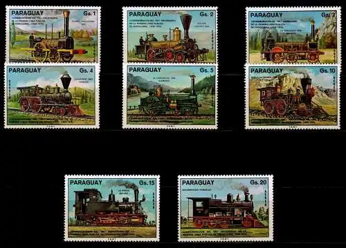 Paraguay 2774-2781 postfrisch Eisenbahn #NN767