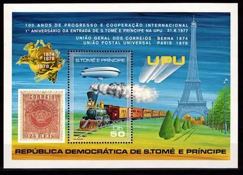 Sao Tome e Principe Block 17 A postfrisch UPU #NN773