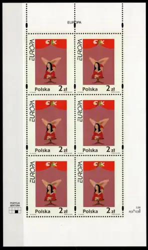 Polen 3972 postfrisch Kleinbogen / CEPT #NN787