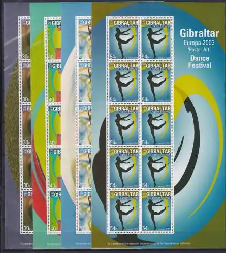 Gibraltar 1032-1035 postfrisch Kleinbogensatz / CEPT #NN814