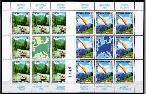 Bosnien Herz. Serb. Rep. 300-301 postfrisch als Kleinbögen, Cept 2004 #NV532