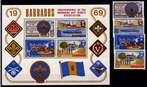 Barbados Block 2 + 292-295 postfrisch #NV520