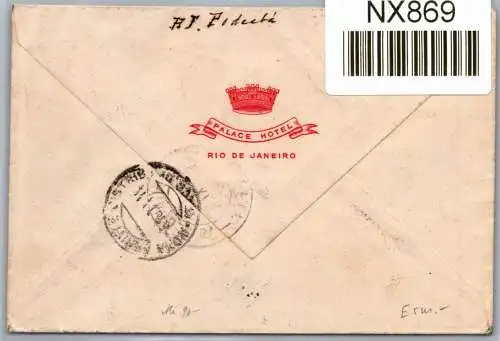 Brasilien 409-412 auf Brief Briefmarkenausstellung Rio #NX869